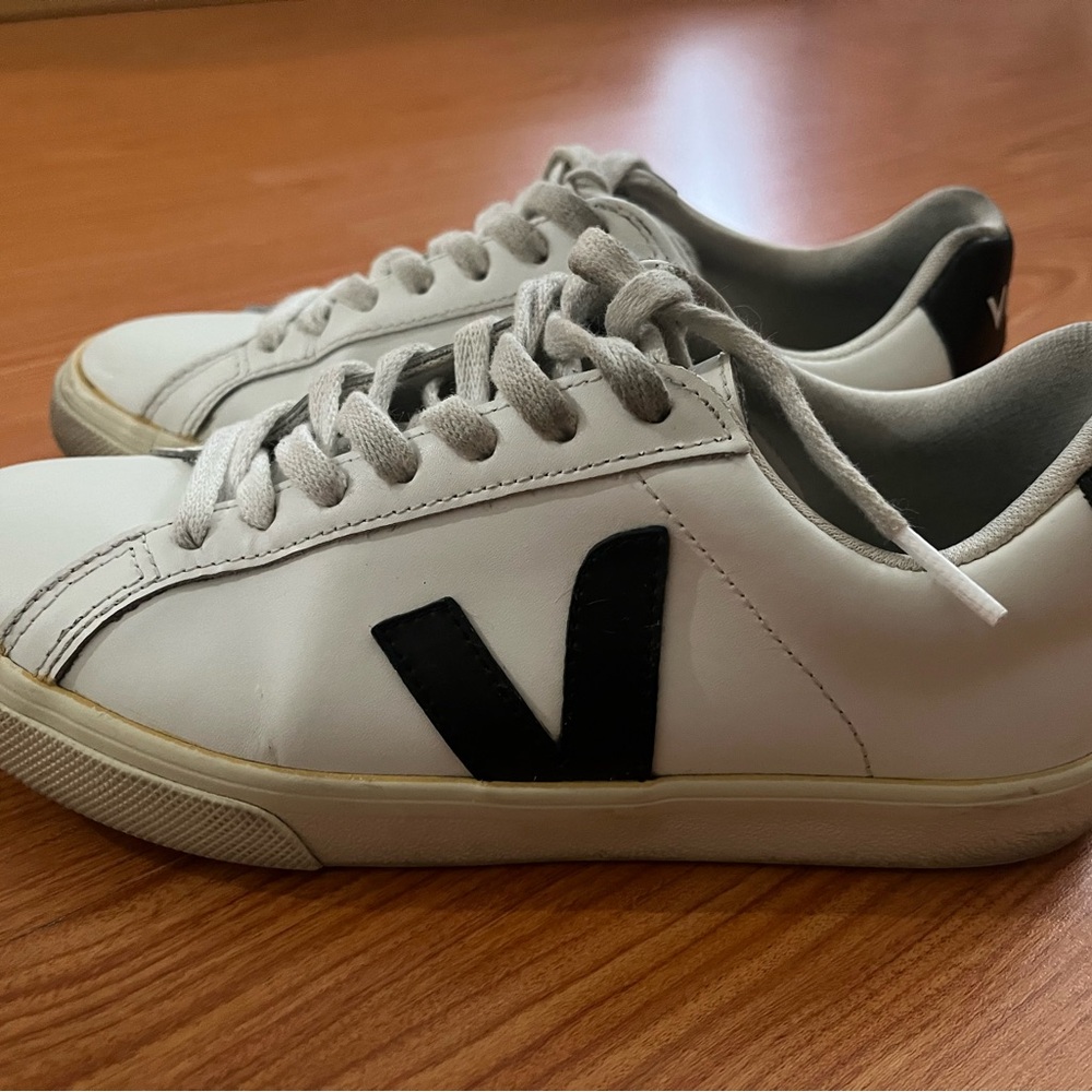 Veja White and Black Sneakers